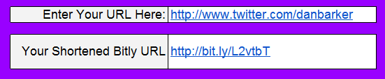 simple bitly interface