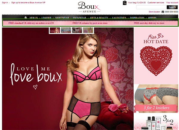 Boux Avenue - Promo Strip