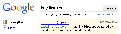 Buy Flowers Ad